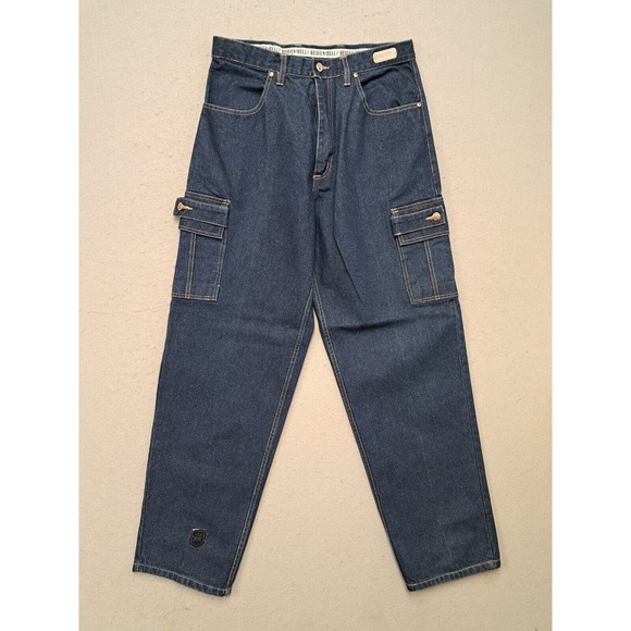 Vintage Mens Heaven or Hell Jeans Cargo Pants Denim Limited Edition 32 (34x33)
